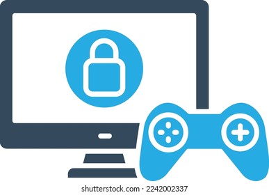 Lock Game Vector Icon which is suitable for commercial work and easily modify or edit it
