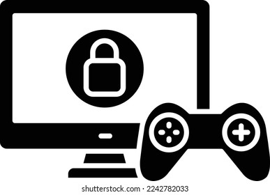 Lock Game Vector Icon which is suitable for commercial work and easily modify or edit it
