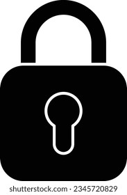  lock glph icon design style