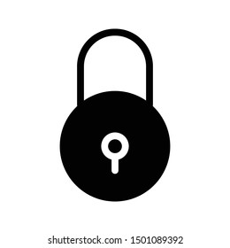 lock glyph flat vectr icon