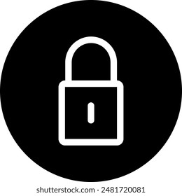 lock glyph icon illustration vector