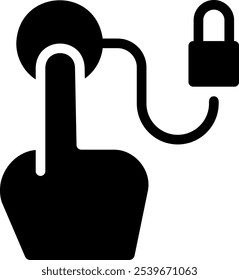 Vector de ilustración de icono de glifo de bloqueo