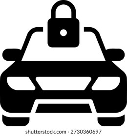 lock glyph icon illustration vector