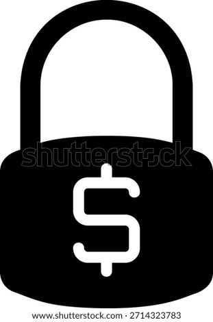 lock glyph icon illustration vector