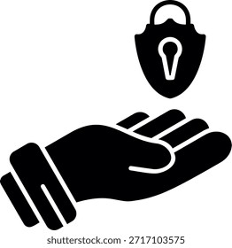 Diseño de icono de estilo de glifo de bloqueo