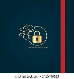 lock gold logo. Logo Template Design.luxury design