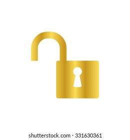 lock - gold vector icon
