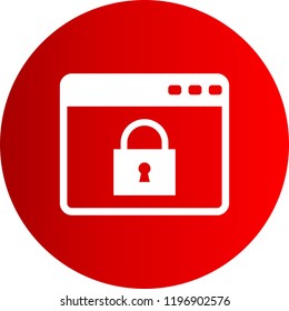 lock Gradient Glyph Circle Icon