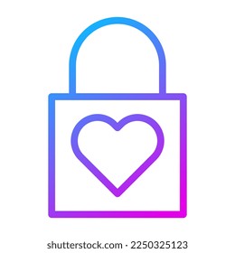 lock gradient purple valentine illustration vector and logo new year icon perfect. Icon sign from modern collection for web. Nice design perfect.