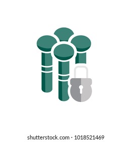 Lock Group Logo Icon Design