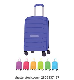 lock hard shell suitcase cartoon. tsa carryon, lightweight expandable, polycarbonate abs lock hard shell suitcase sign vector 