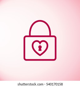 Lock with heart icon
