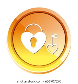 lock heart icon