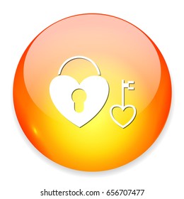 lock heart icon
