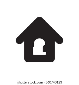 lock home icon illustration isolated vector sign symbol