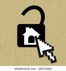 Lock house icon