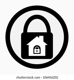 Lock house icon