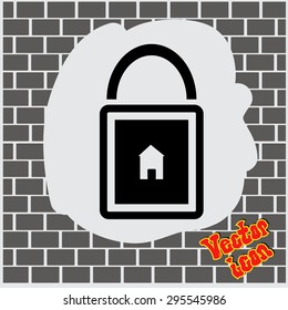 Lock house icon