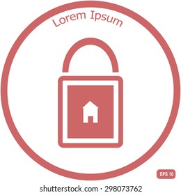Lock house icon