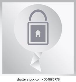 Lock house icon