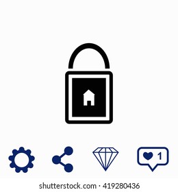 Lock house icon.