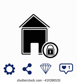 Lock house icon.