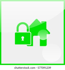 Lock house icon.