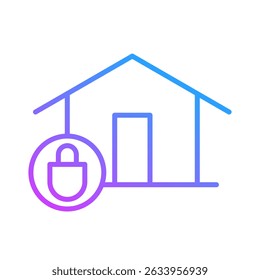 Lock House Icon Element For Design