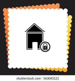 Lock house  icon. Vector design.