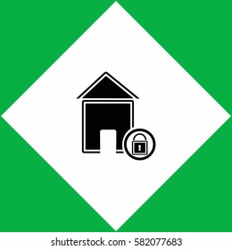 Lock house  icon Vector design.
