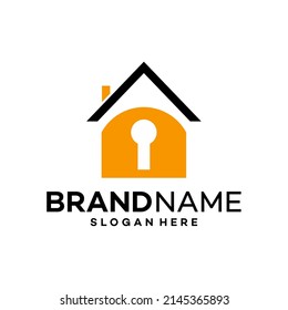 lock house logo Icon Element. house Logo Design Template Illustration Vector