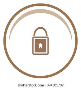 Lock house vector icon.