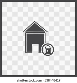 Lock house vector icon. Isolated illustration. Business picture.