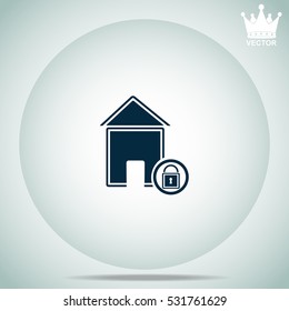Lock house  vector illustration.