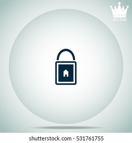 Lock house  vector illustration.