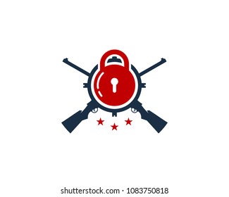 Lock Hunt Icon Logo Design Element