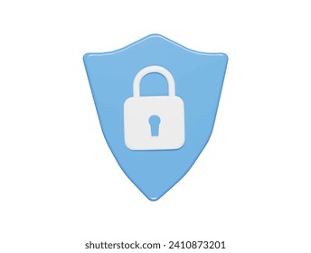  lock icon 3d render illustration