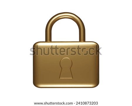 lock icon 3d render illustration