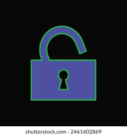 lock icon with black background eps 