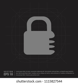 Lock icon - Black Creative Background -vector icon