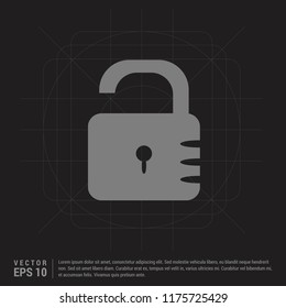 Lock icon - Black Creative Background - Free vector icon