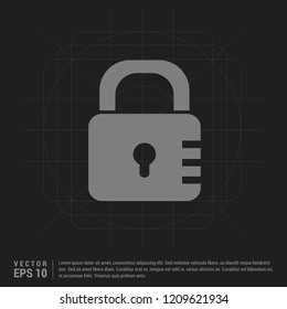 Lock icon - Black Creative Background - Free vector icon