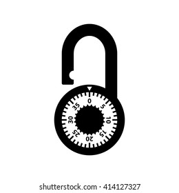 Lock icon. Black icon isolated on white background. Lock silhouette. Simple icon. Web site page and mobile app design vector element.