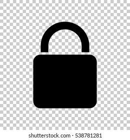 lock icon. Black icon on transparent background.