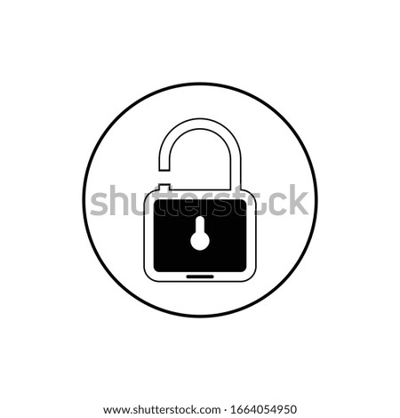 lock icon black vector illustration
