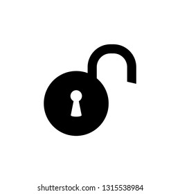 lock icon. black vector symbol of lock. 
