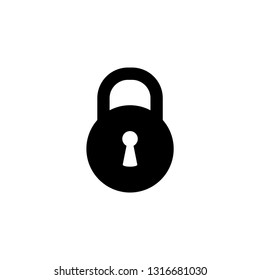 lock icon. black vector symbol of lock. 