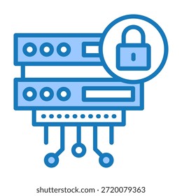Icono de bloqueo azul Dualtone Design Ilustración vectorial
