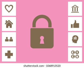 Lock Icon With Bonus icon. eps-10.