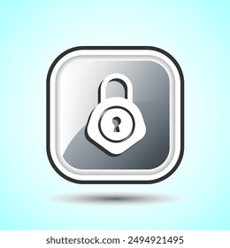 Ilustración de diseño de Botón de icono de candado. Símbolo de seguridad